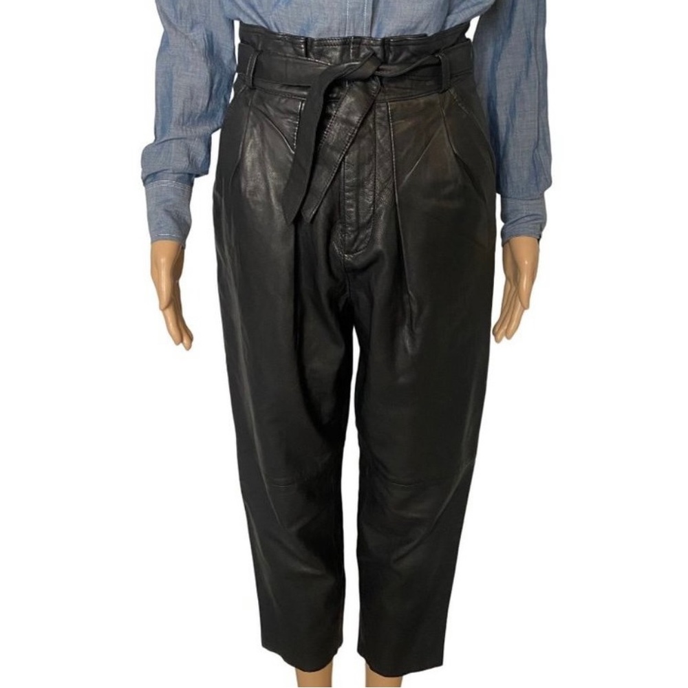 Free People Faux Leather paper bag pants 👖
